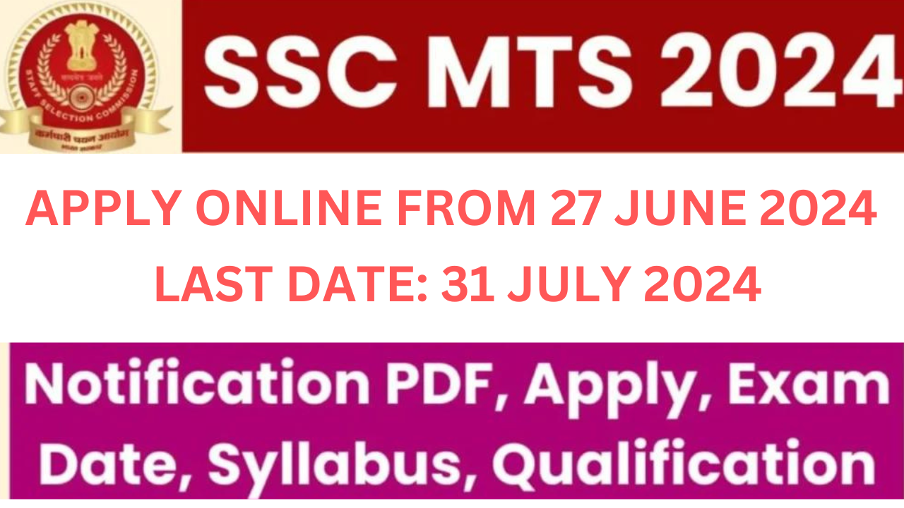 SSC MTS 2024 Notification Out Important Job Update