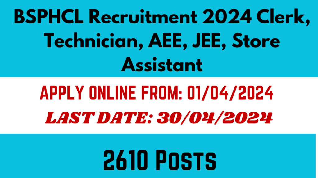 BSPHCL Recruitment 2024 