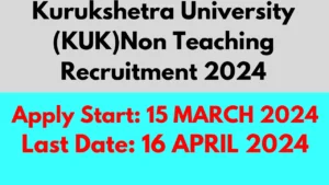 Kurukshetra University Recruitment 2024