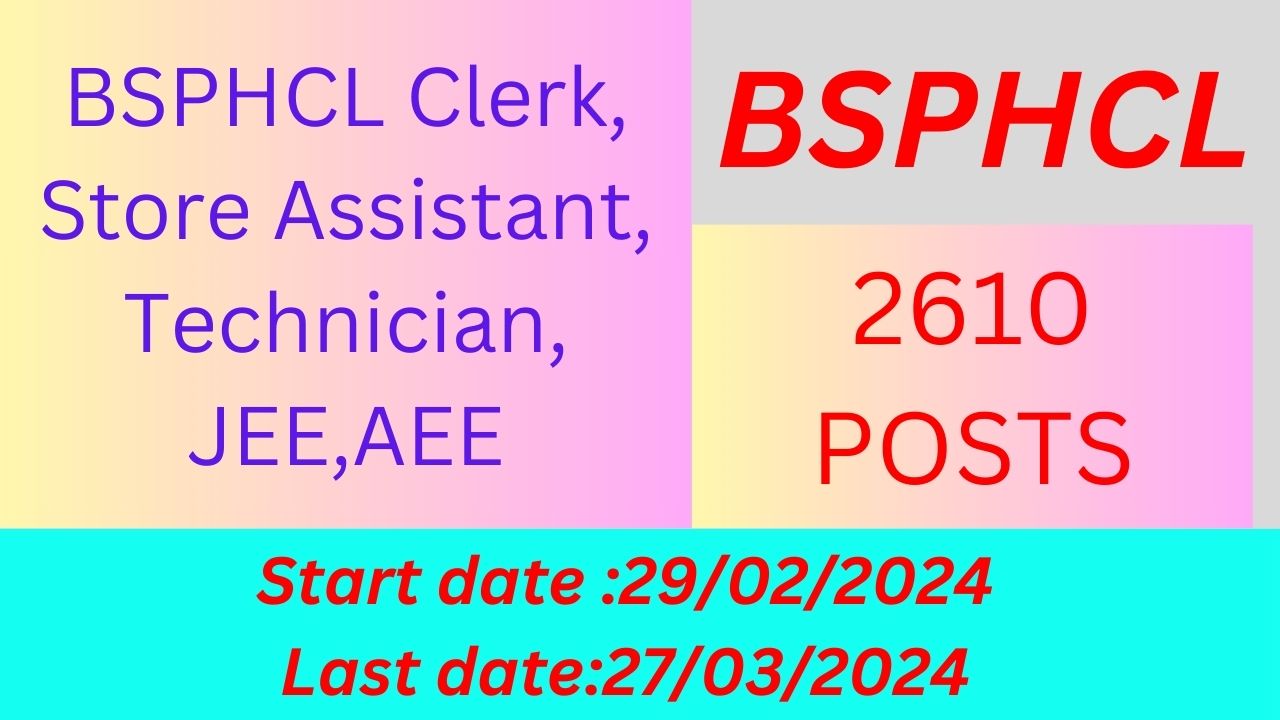 BSPHCL Recruitment 2024