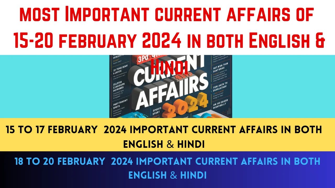 February 2024 current affairs important top 100 MCQ