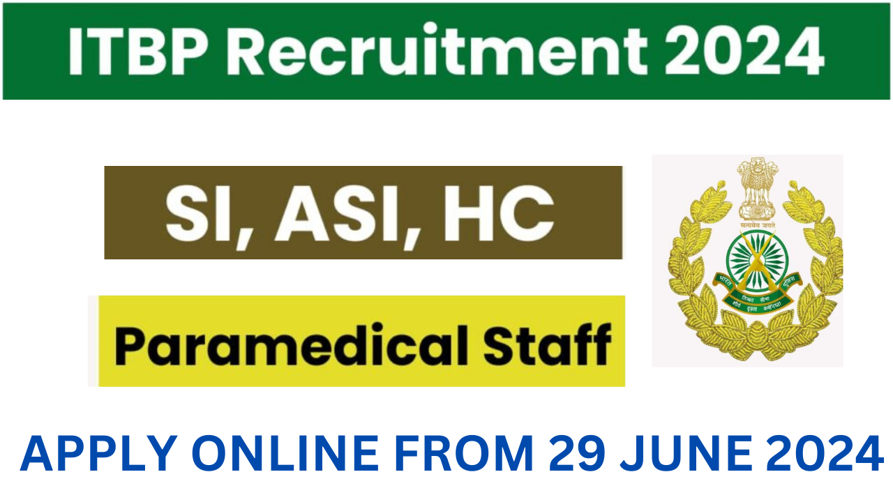 ITBP Paramedical Staff Recruitment 2024