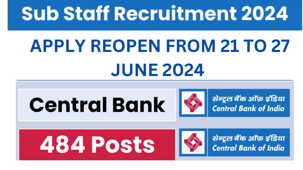 Central Bank of India Sub Staff Recruitment 2024