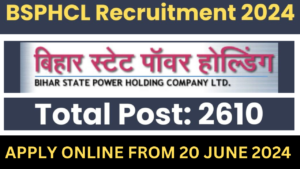 BSPHCL Recruitment 2024 Clerk, Technician, AEE, JEE, Store Assistant 2610 Posts Notification and Online Form