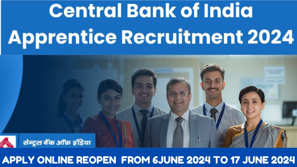 Central Bank of India Apprentice Recruitment 2024