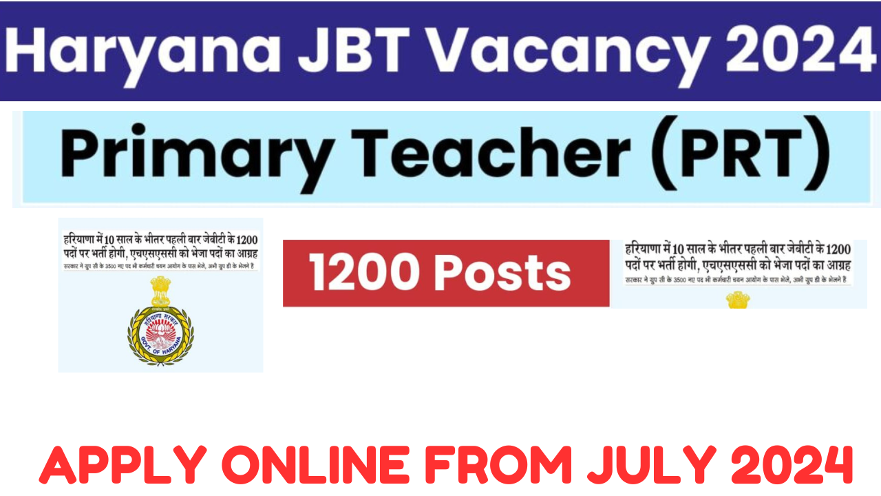 HSSC Haryana JBT Teacher Vacancy 2024: