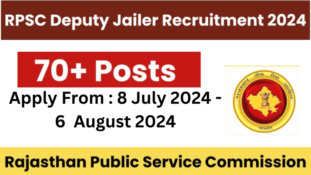 RPSC Deputy Jailer Recruitment 2024