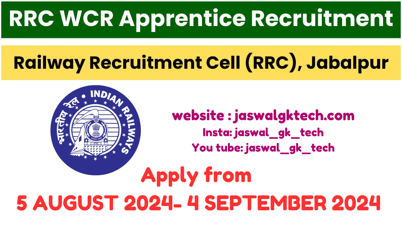 RRC WCR Apprentice Recruitment 2024