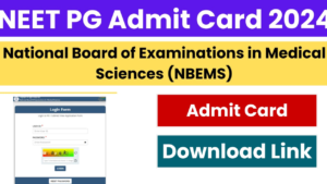 NEET PG Admit Card 2024