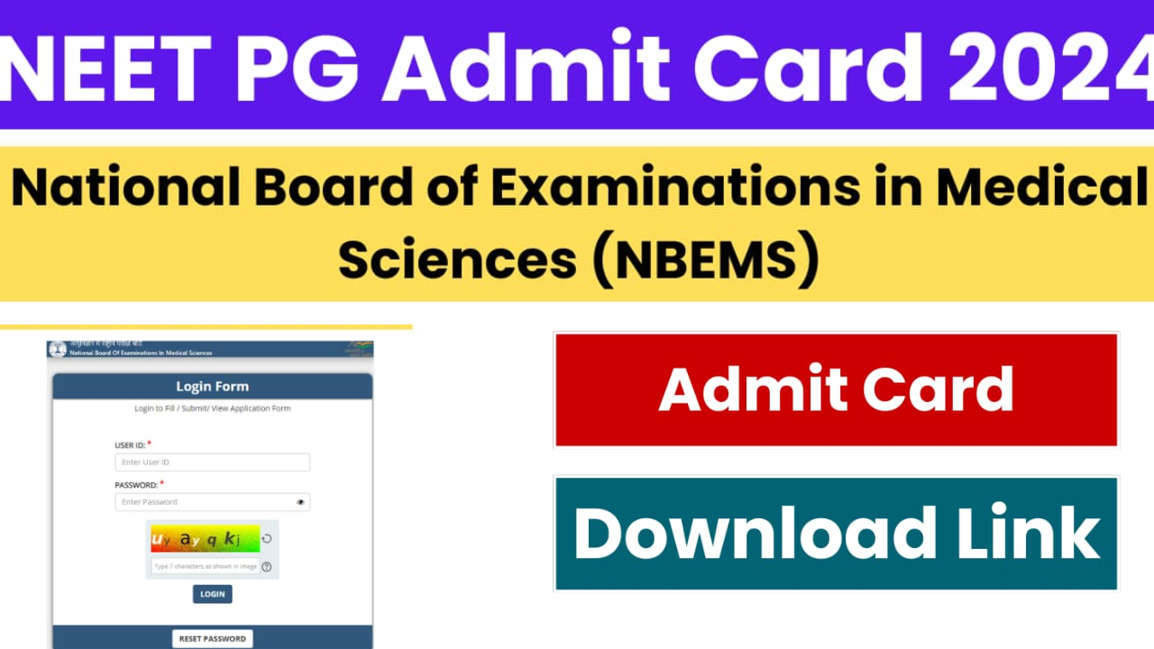 NEET PG Admit Card 2024