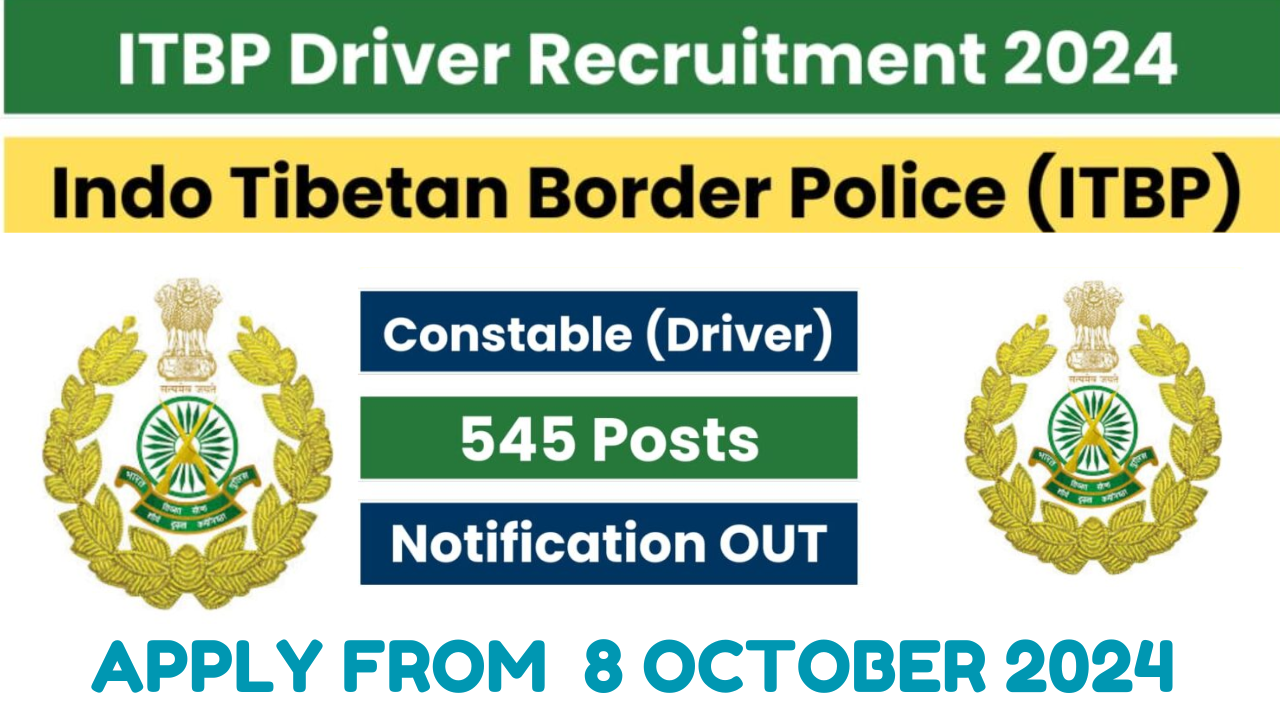 ITBP Driver Recruitment 2024