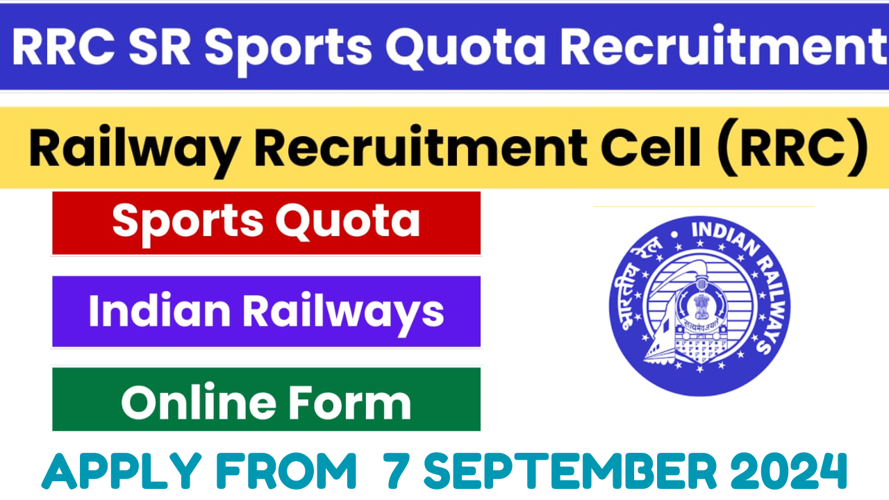 RRC SR Sports Quota Recruitment 2024