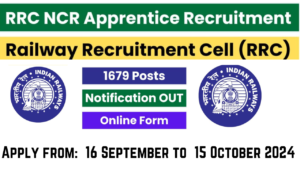 RRC NCR Apprentice Recruitment 2024