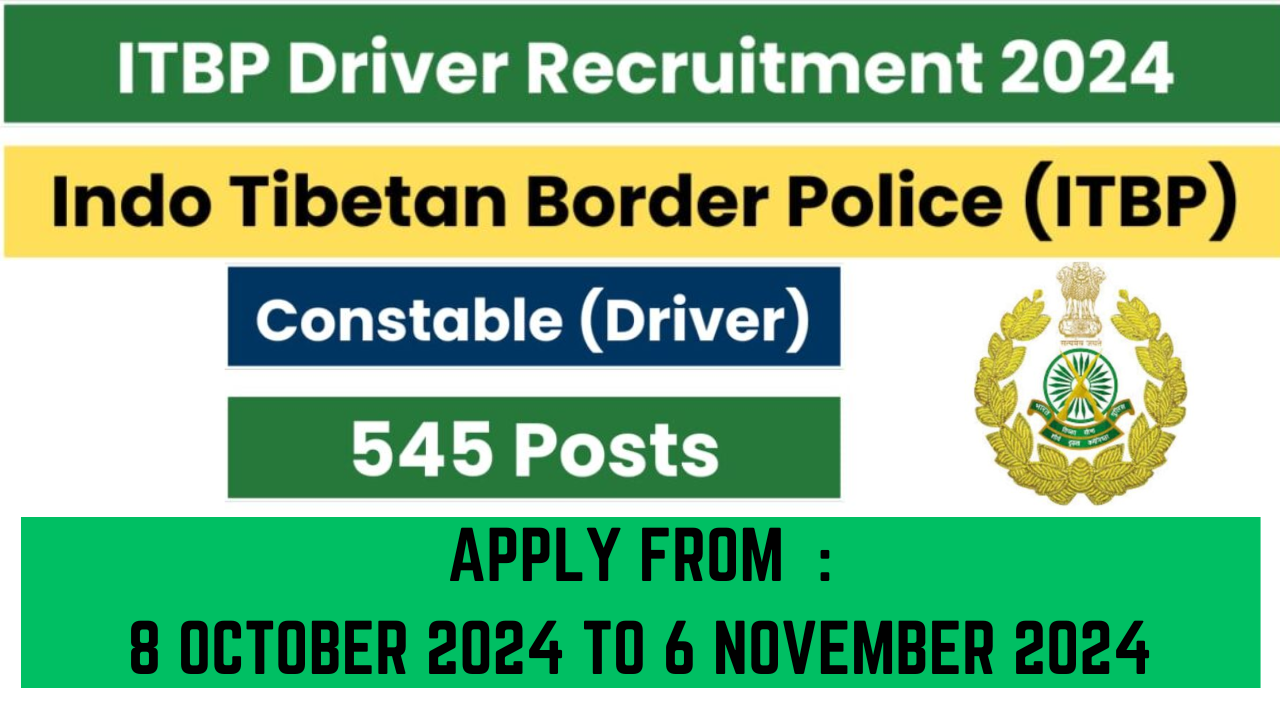 ITBP Driver Recruitment 2024