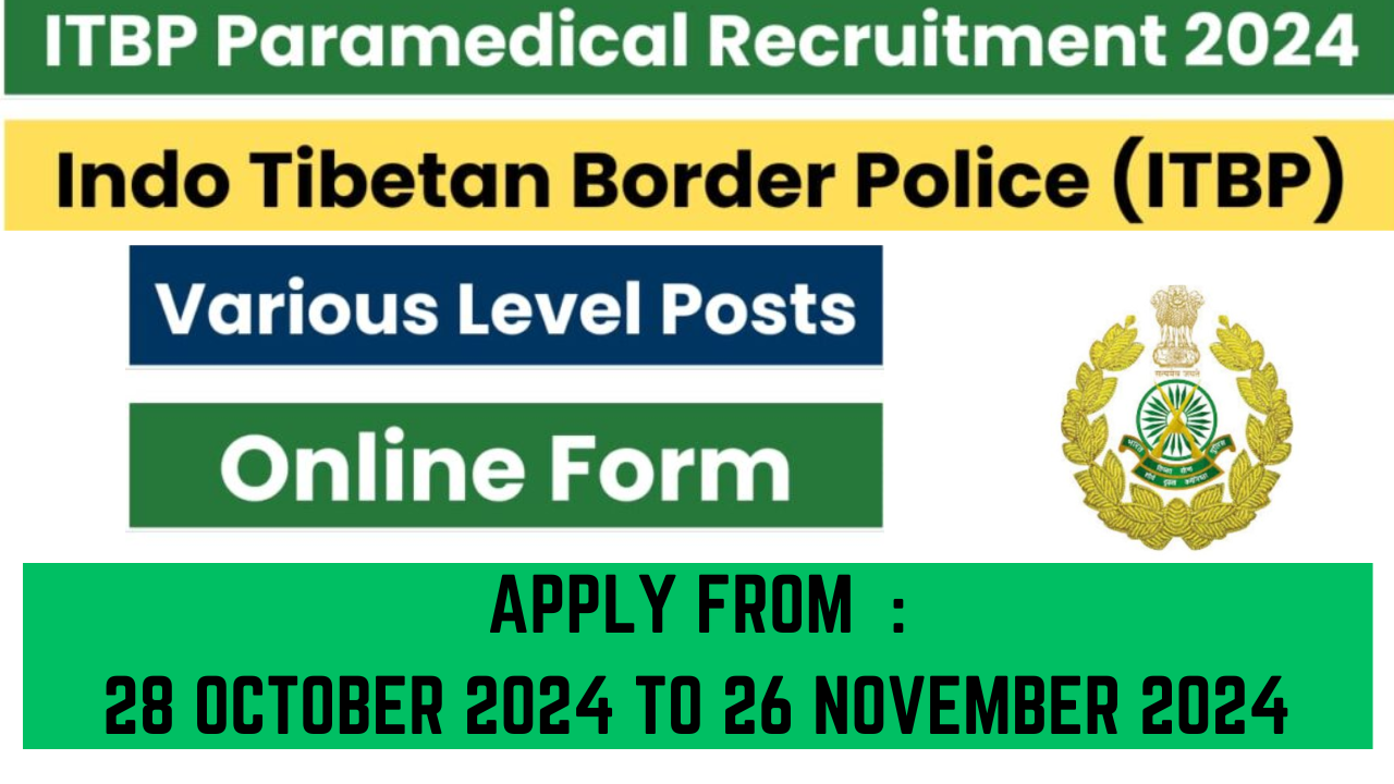 ITBP Paramedical Staff Recruitment 2024