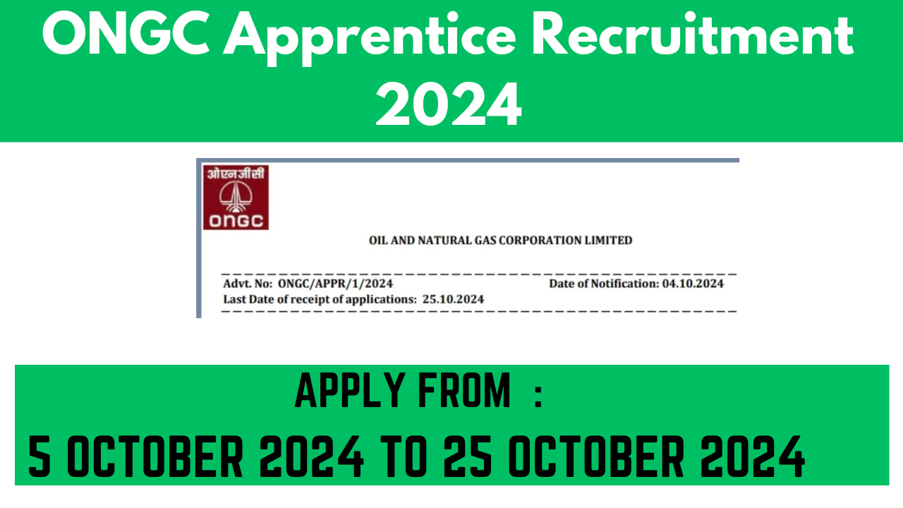 ONGC Apprentice Recruitment 2024