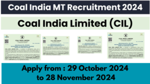 Coal India MT Recruitment 2024