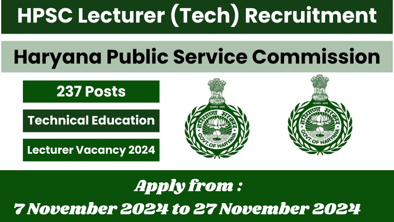 HPSC Technical Lecturer Recruitment 2024