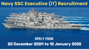Indian Navy SSC Executive IT Recruitment 2024