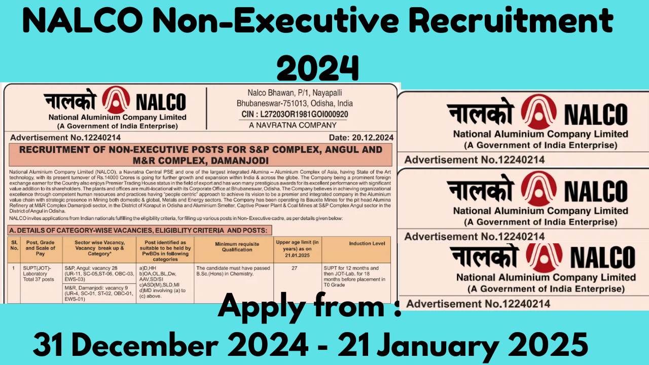 NALCO Non-Executive Recruitment 2024