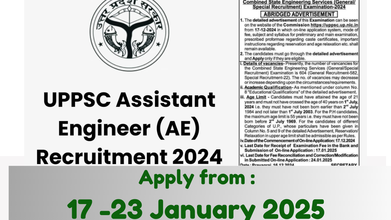 UPPSC AE Recruitment 2024