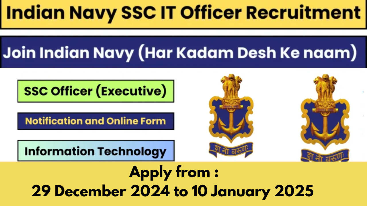 Indian Navy SSC Executive IT Recruitment 2025