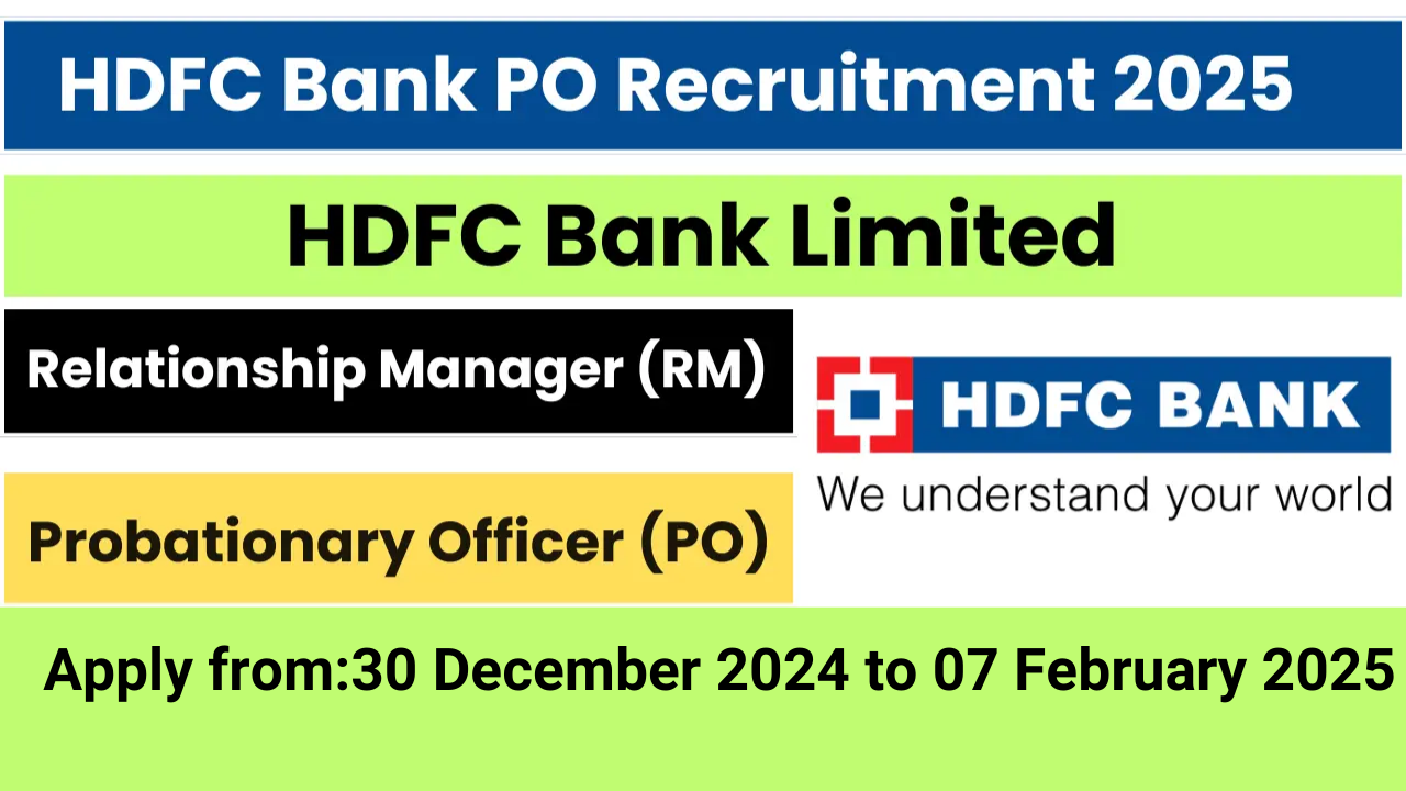 HDFC Bank PO Recruitment 2025