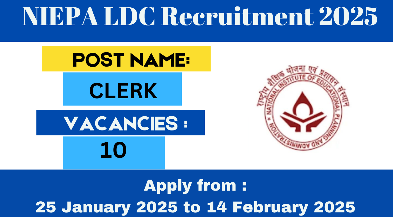 NIEPA LDC Recruitment 2025