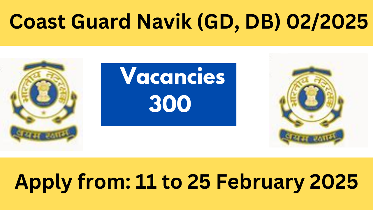 Coast Guard Navik (GD, DB) 02/2025 Notification