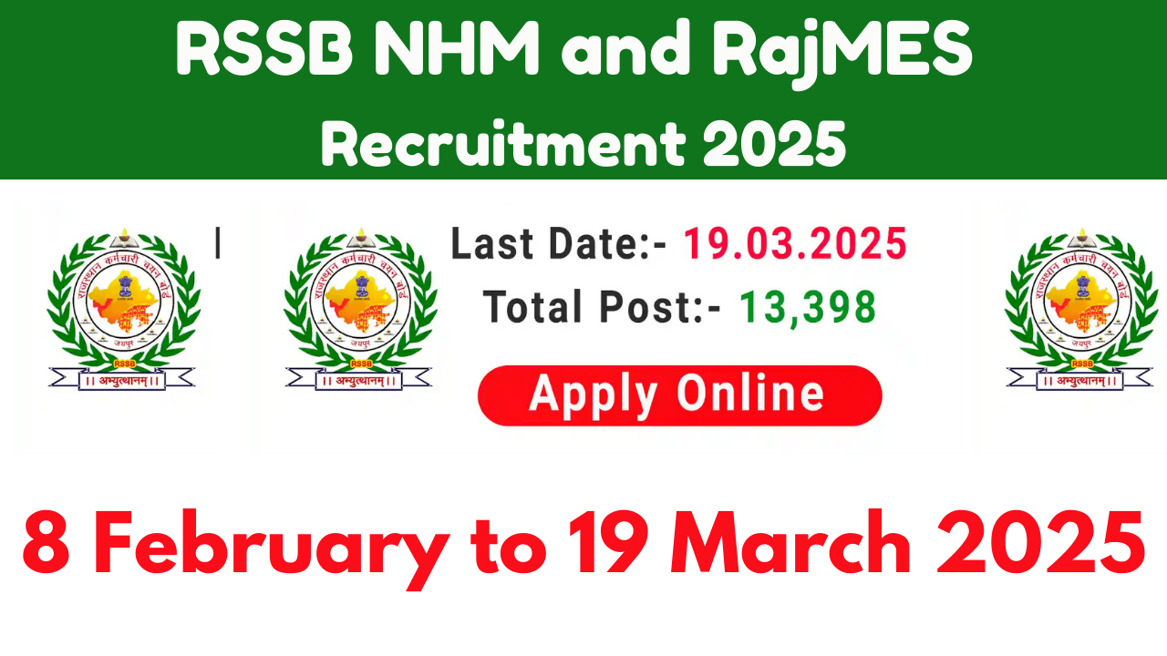 RSSB NHM and RajMES Recruitment 2025