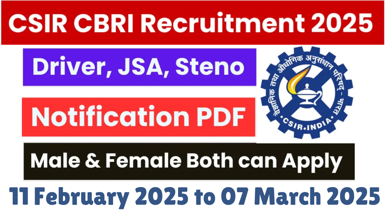 CSIR CBRI Recruitment 2025