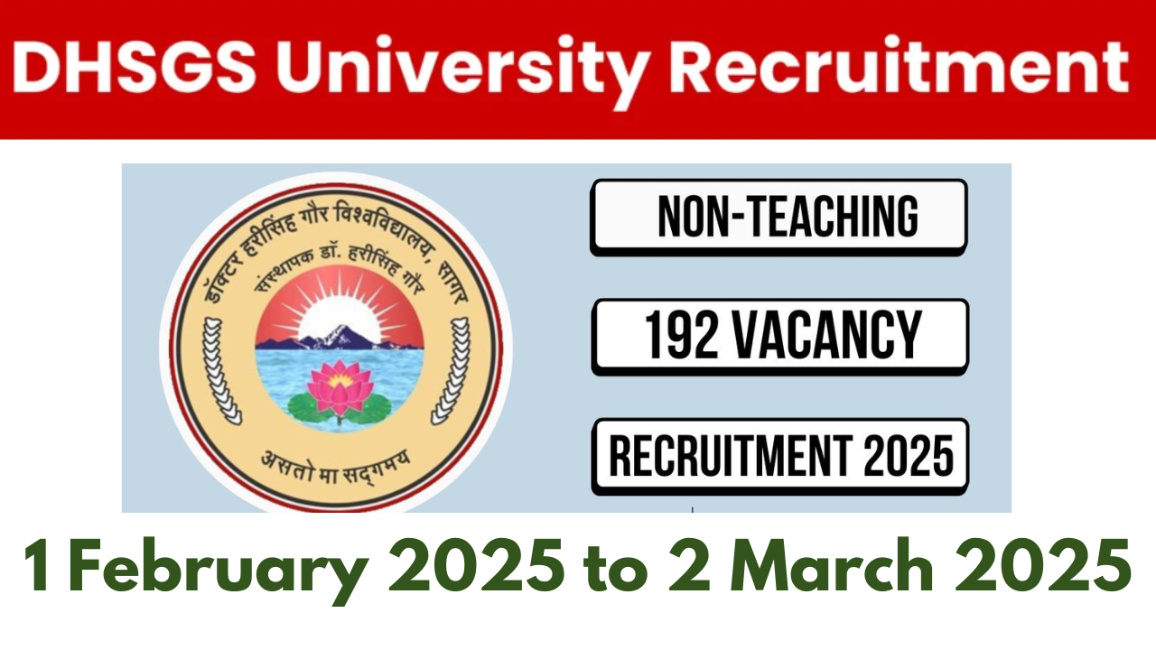 DHSGS University Non-Teaching Recruitment 2025