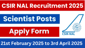 CSIR NAL Scientist Recruitment 2025