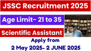 JSSC Scientific Assistant Recruitment 2025