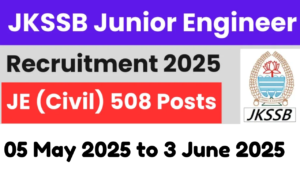 JKSSB JE Recruitment 2025