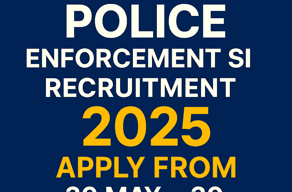 Bihar Police Enforcement SI Recruitment 2025: Notification Released and Apply Online