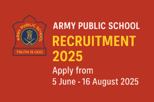 Army Public School Recruitment 2025