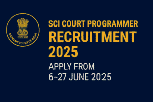 SCI Court Programmer Recruitment 2025