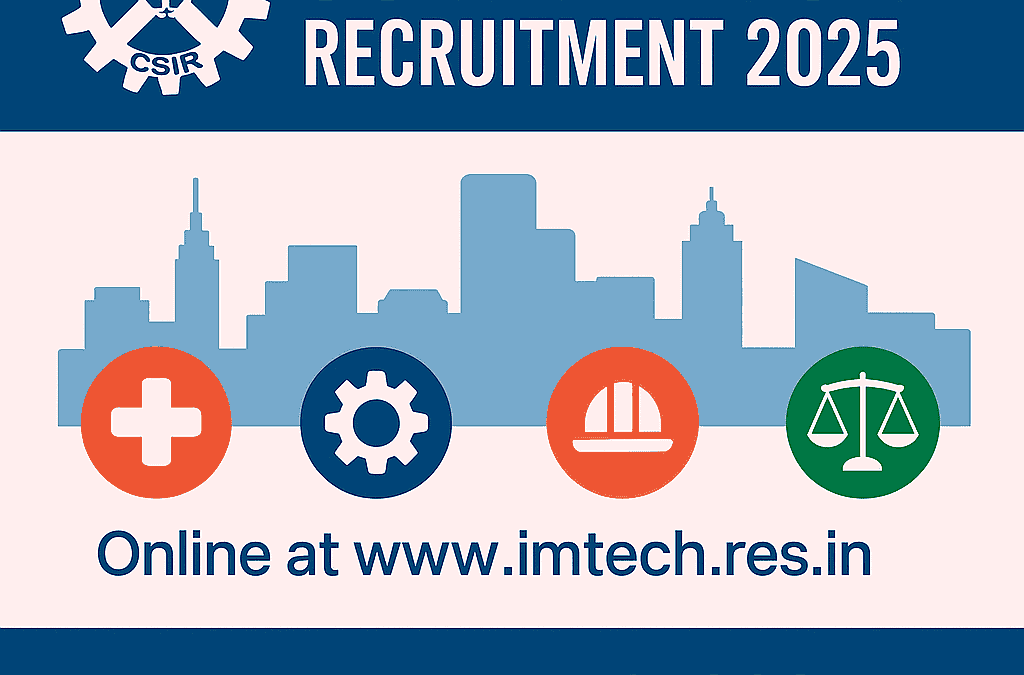 Chandigarh CSIR-IMTECH Recruitment 2025: Notification Released and Apply Online