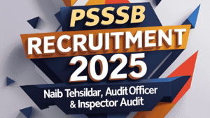 PSSSB Recruitment 2025