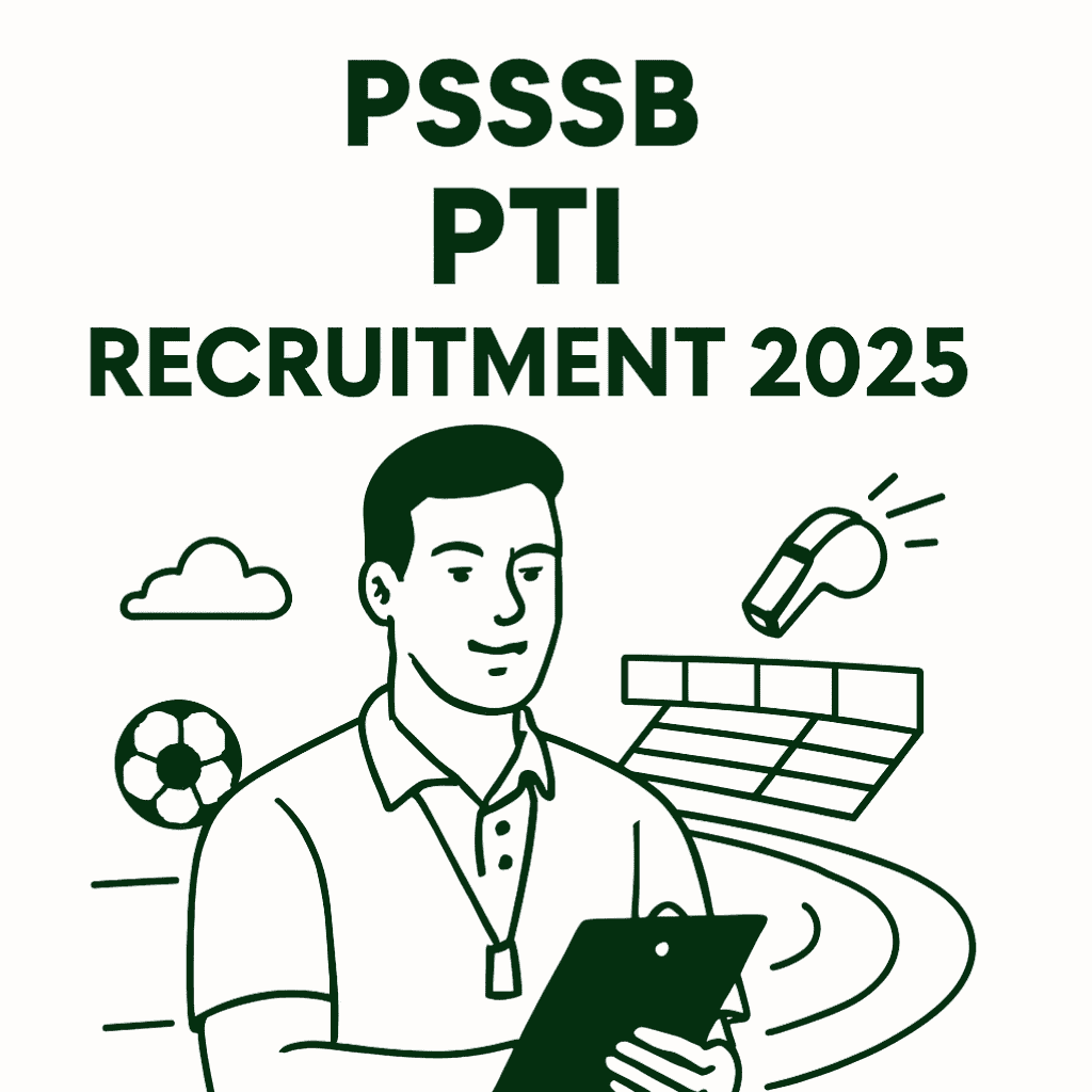 PSSSB PTI Recruitment 2025