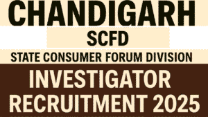 Chandigarh SCFD Investigator Recruitment 2025