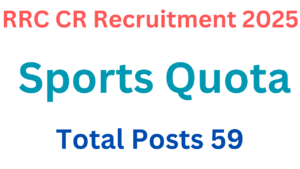 RRC CR Sports Quota Recruitment 2025