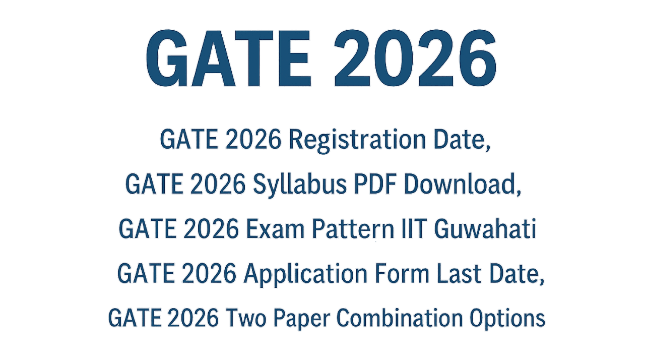 GATE 2026 Notification
