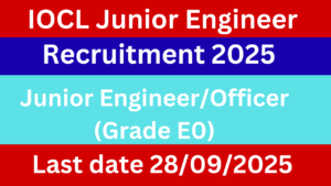 IOCL Junior Engineer Recruitment 2025