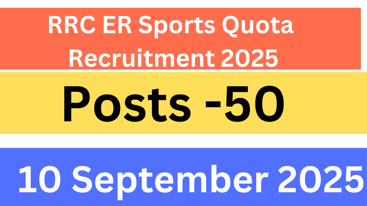RRC ER Sports Quota Recruitment 2025