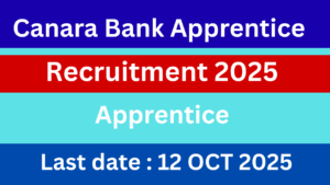 Canara Bank Apprentice Recruitment 2025