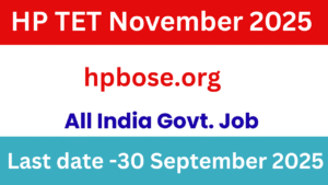 HP TET November 2025