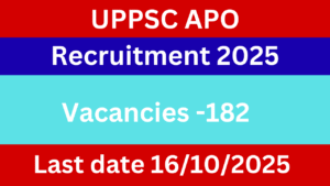 UPPSC APO Recruitment 2025