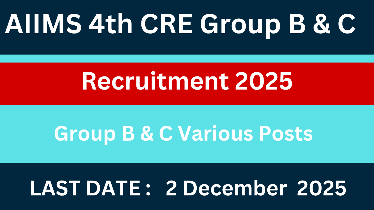 AIIMS 4th CRE Group B & C Recruitment 2025